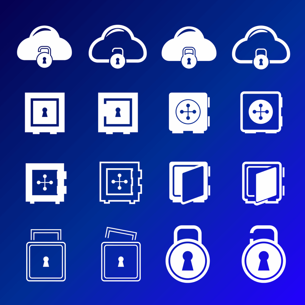 Free safe nature lock vector